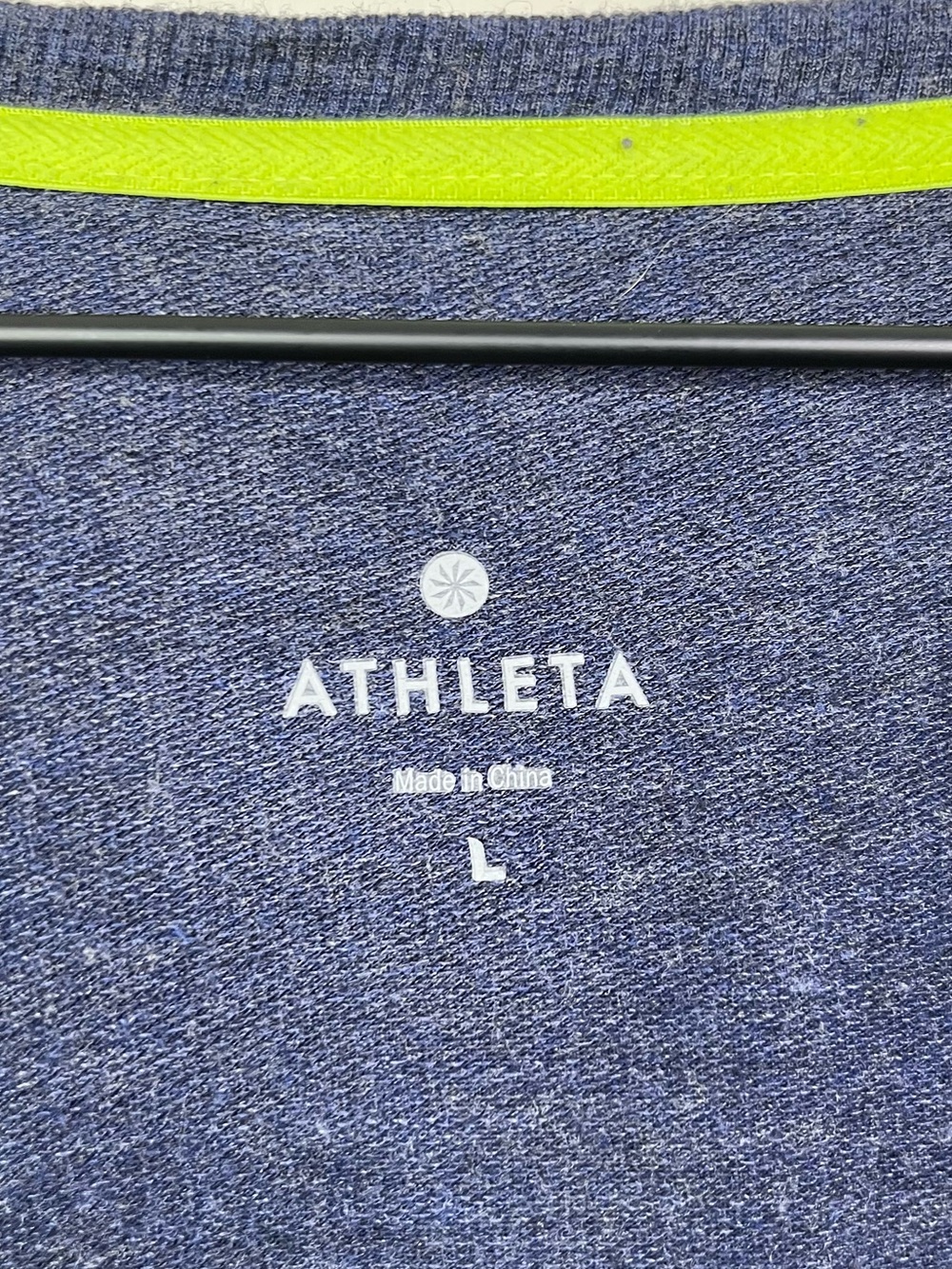Athleta Blue V-neck Long Sleeve Dress Drawstring Waist Pockets Sz Large Sweater - Picture 4 of 11